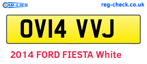 OV14VVJ are the vehicle registration plates.