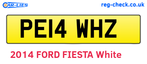 PE14WHZ are the vehicle registration plates.