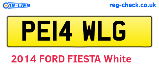 PE14WLG are the vehicle registration plates.