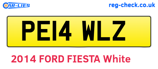 PE14WLZ are the vehicle registration plates.