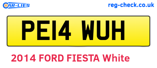 PE14WUH are the vehicle registration plates.