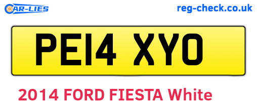 PE14XYO are the vehicle registration plates.