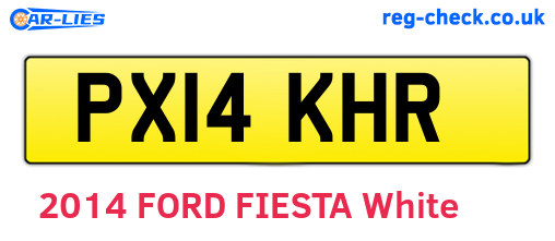 PX14KHR are the vehicle registration plates.