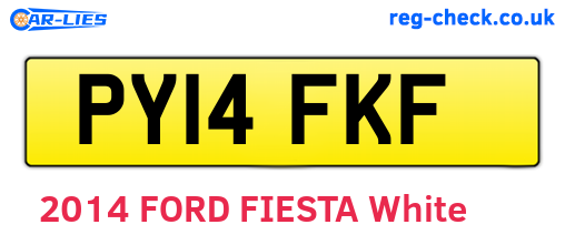 PY14FKF are the vehicle registration plates.