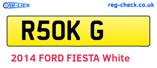 R5OKG are the vehicle registration plates.