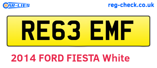 RE63EMF are the vehicle registration plates.