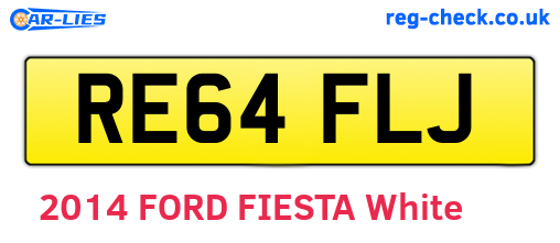 RE64FLJ are the vehicle registration plates.