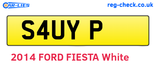 S4UYP are the vehicle registration plates.
