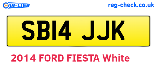 SB14JJK are the vehicle registration plates.