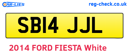 SB14JJL are the vehicle registration plates.