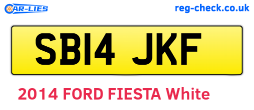 SB14JKF are the vehicle registration plates.