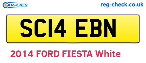 SC14EBN are the vehicle registration plates.