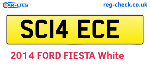 SC14ECE are the vehicle registration plates.