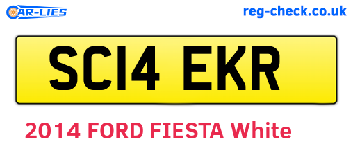 SC14EKR are the vehicle registration plates.