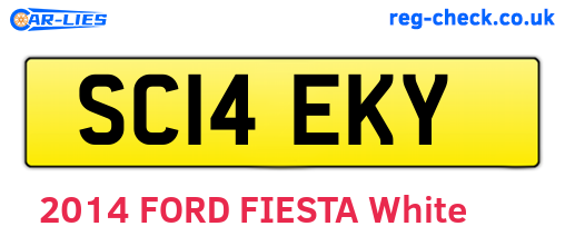SC14EKY are the vehicle registration plates.