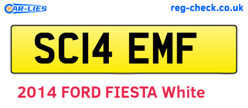 SC14EMF are the vehicle registration plates.
