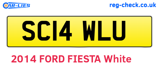 SC14WLU are the vehicle registration plates.