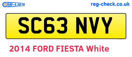 SC63NVY are the vehicle registration plates.