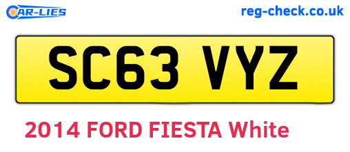 SC63VYZ are the vehicle registration plates.