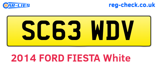 SC63WDV are the vehicle registration plates.