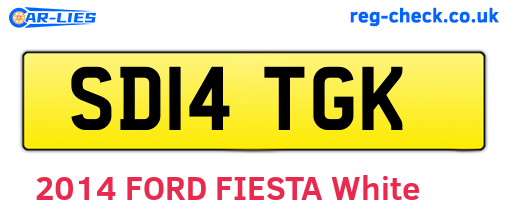 SD14TGK are the vehicle registration plates.