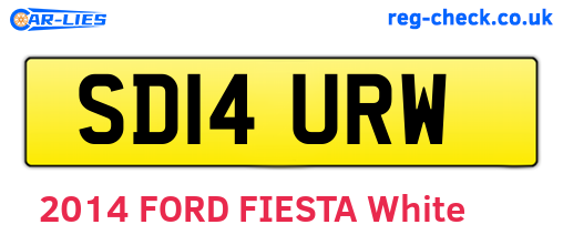 SD14URW are the vehicle registration plates.