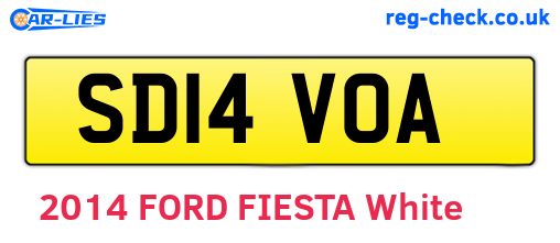 SD14VOA are the vehicle registration plates.