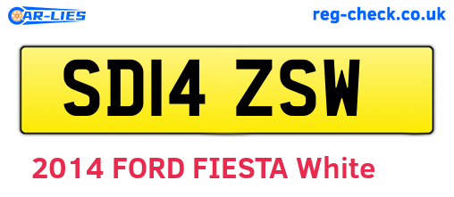 SD14ZSW are the vehicle registration plates.