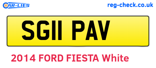 SG11PAV are the vehicle registration plates.