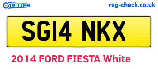 SG14NKX are the vehicle registration plates.
