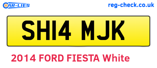 SH14MJK are the vehicle registration plates.