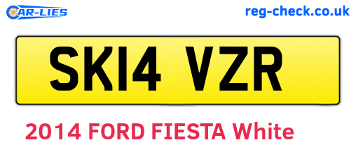 SK14VZR are the vehicle registration plates.
