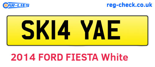 SK14YAE are the vehicle registration plates.