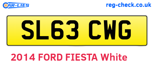 SL63CWG are the vehicle registration plates.