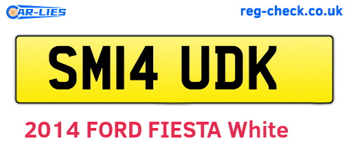 SM14UDK are the vehicle registration plates.