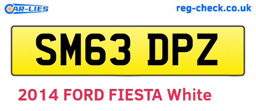 SM63DPZ are the vehicle registration plates.