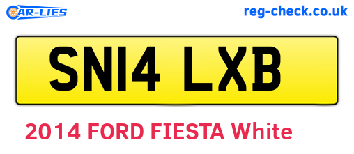 SN14LXB are the vehicle registration plates.