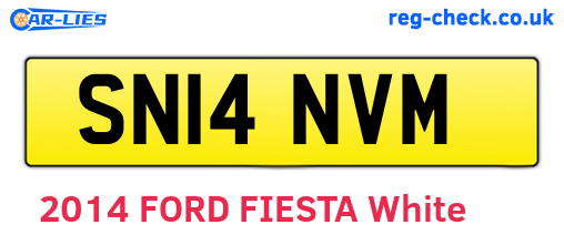 SN14NVM are the vehicle registration plates.