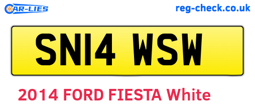 SN14WSW are the vehicle registration plates.