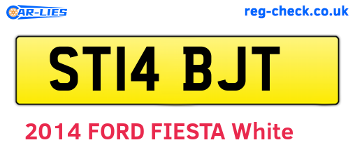 ST14BJT are the vehicle registration plates.