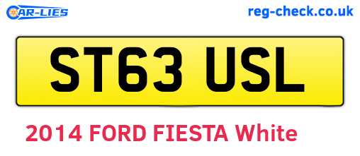 ST63USL are the vehicle registration plates.