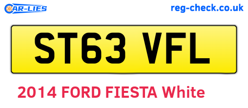 ST63VFL are the vehicle registration plates.