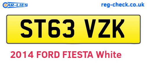 ST63VZK are the vehicle registration plates.