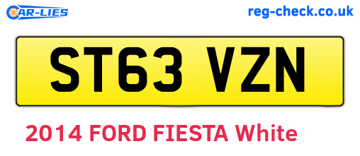 ST63VZN are the vehicle registration plates.