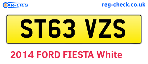 ST63VZS are the vehicle registration plates.