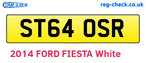 ST64OSR are the vehicle registration plates.