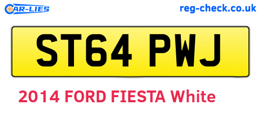 ST64PWJ are the vehicle registration plates.