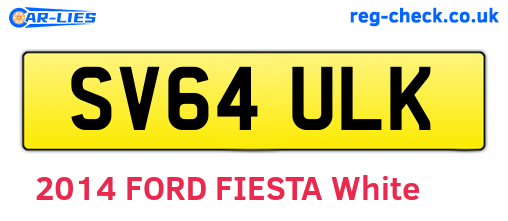 SV64ULK are the vehicle registration plates.