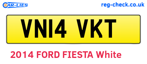 VN14VKT are the vehicle registration plates.