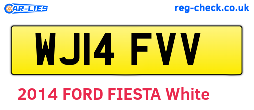 WJ14FVV are the vehicle registration plates.